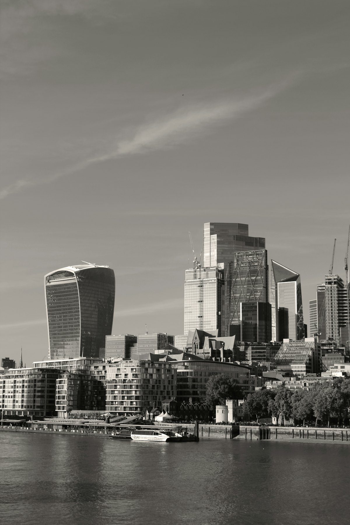 The City of London skyline across the Thames